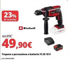Trapano A Percussione A Batteria Tc-id 18 V
