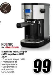 Koenic - Macchina Manuale Per Caffè In Polvere KEM 2320