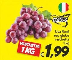 Uva Rosè Red Globe Vaschetta
