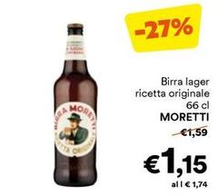 Moretti - Birra Lager Ricetta Originale