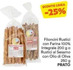 Prato - Filoncini Rustici Con Farina 100% Integrale O Rustici Al Sesamo Con Olio Di Oliva