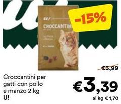 U! - Croccantini Per Gatti Con Pollo E Manzo