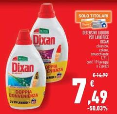 Dixan - Detersivo Liquido Per Lavatrice