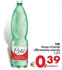 Lete - Acqua Minerale Effervescente Naturale