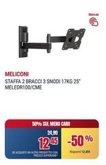 Meliconi - Staffa 2 Bracci 3 Snodi 17kg 25'' MeLEDR100/CME