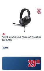 Jbl - Cuffie A Padiglione Con Cavo Quantum 100 Black