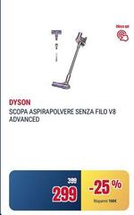 Dyson - Scopa Aspirapolvere Senza Filo V8 Advanced