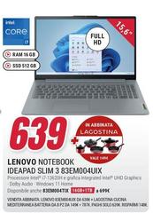 Lenovo - Notebook Ideapad Slim 3 83Em004uix
