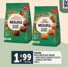 Misura - Frollini Plant Based Nocciole E Fave Di Cacao