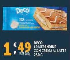 Deco - 10 Merendine Con Crema Al Latte