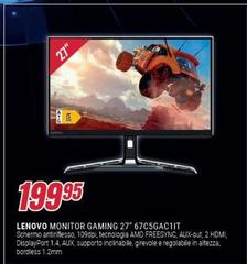Lenovo - Monitor Gaming 27