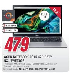 Acer - Notebook Ag15-42p-r5ty- NX.J7WET005