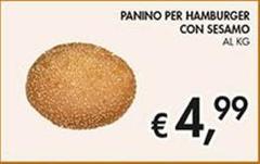 Panino Per Hamburger Con Sesamo