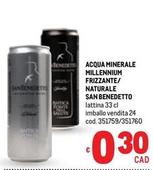 San Benedetto - Acqua Minerale Millennium Frizzante/ Naturale