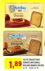 Mulino Bianco - Fette Biscottate Dorate/ Integrali