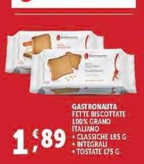 Gastronauta - Fette Biscottate 100% Grano Italiano Classiche