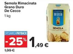 De Cecco - Semola Rimacinata Grano Duro