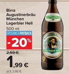 Augustinerbräu münchen - Birra Augustinerbrau München Lagerbier Hell