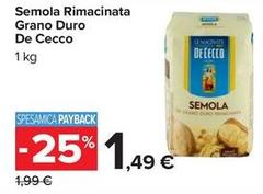 De Cecco - Semola Rimacinata Grano Duro