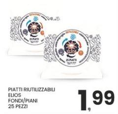 Elios - Piatti Riutilizzabili  Fondi/Piani