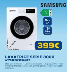 Samsung - Lavatrice Serie 3000 WW90FG3M05AWET