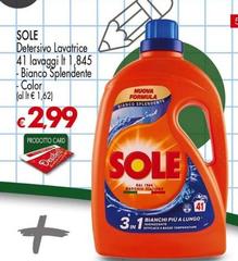 Sole - Detersivo Lavatrice 41 Lavaggi + Bianco Splendente Color