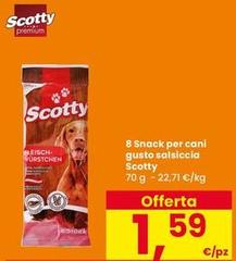 Scotty - 8 Snack Per Cani Gusto Salsiccia