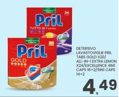 Pril - Detersivo Lavastoviglie Tabs Gold X20/ All-in-1 Extra Lemon X24/Excellence 4in Caps 16+2/5in Caps