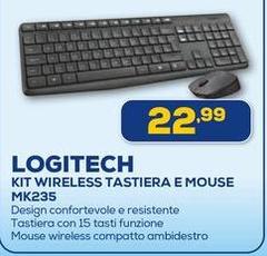 Logitech - Kit Wireless Tastiera E Mouse MK235