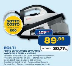 Polti - Ferro Generatore Di Vapore Vaporella Simply Vs20.20