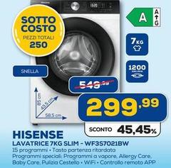 Hisense - Lavatrice 7kg Slim - WF3S7021BW