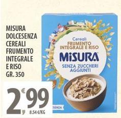 Misura - Dolcesenza Cereali Frumento Integrale E Riso