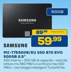 Samsung - Mz-77e500b/eu Ssd 870 Evo 500gb 2.5