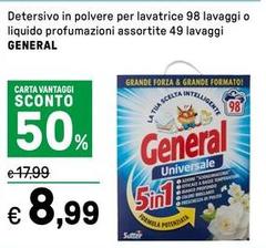 General - Detersivo In Polvere Per Lavatrice 98 Lavaggi O Liquido Profumazioni Assortite 49 Lavaggi