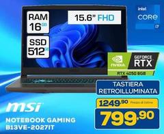 Msi - Notebook Gaming B13VE-202IT