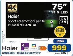 Haier - H75M90EUX -MINLED Smart TV 75