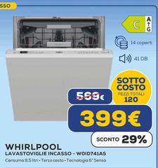 Whirlpool - Lavastoviglie Incasso-W0ID741AS 