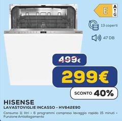 Hisense - Lavastoviglie Incasso-HV642E90 