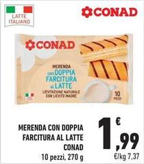 Conad - Merenda Con Doppia Farcitura Al Latte