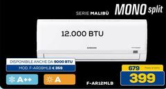 Malibu - Serie  Mono Split 12000 BT