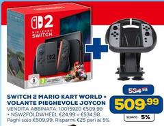 Nintendo - Mario Kart World + Volante Pieghevole Joycon