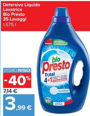 Bio Presto - Detersivo Liquido Lavatrice