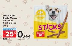 Selection carrefour - Snack Cani Gusto Manzo Conf 5 Pezzi
