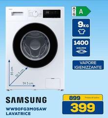 Samsung - WW90FG3M05AW Lavatrice Caricamento Frontale 9 Kg 1400 Giri/Min A Bianco
