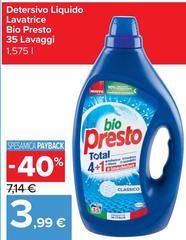 Bio Presto - Detersivo Liquido Lavatrice
