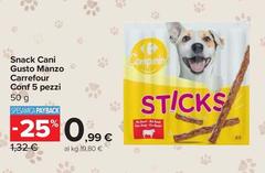 Selection carrefour - Snack Cani Gusto Manzo Conf 5 Pezzi