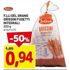 F.lli del grano - Grissini Fusetti Integrali