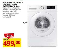 Samsung - Asciugatrice Crystal Ecodry DV90DG52AOTE A+++