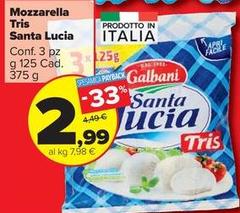 Galbani - Mozzarella Tris Santa Lucia