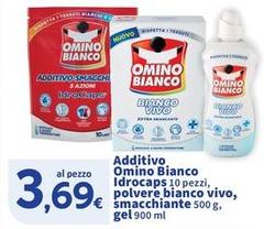 Omino Bianco - Additivo Idrocaps 10 Pezzi, Polvere Bianco Vivo, Smacchiante